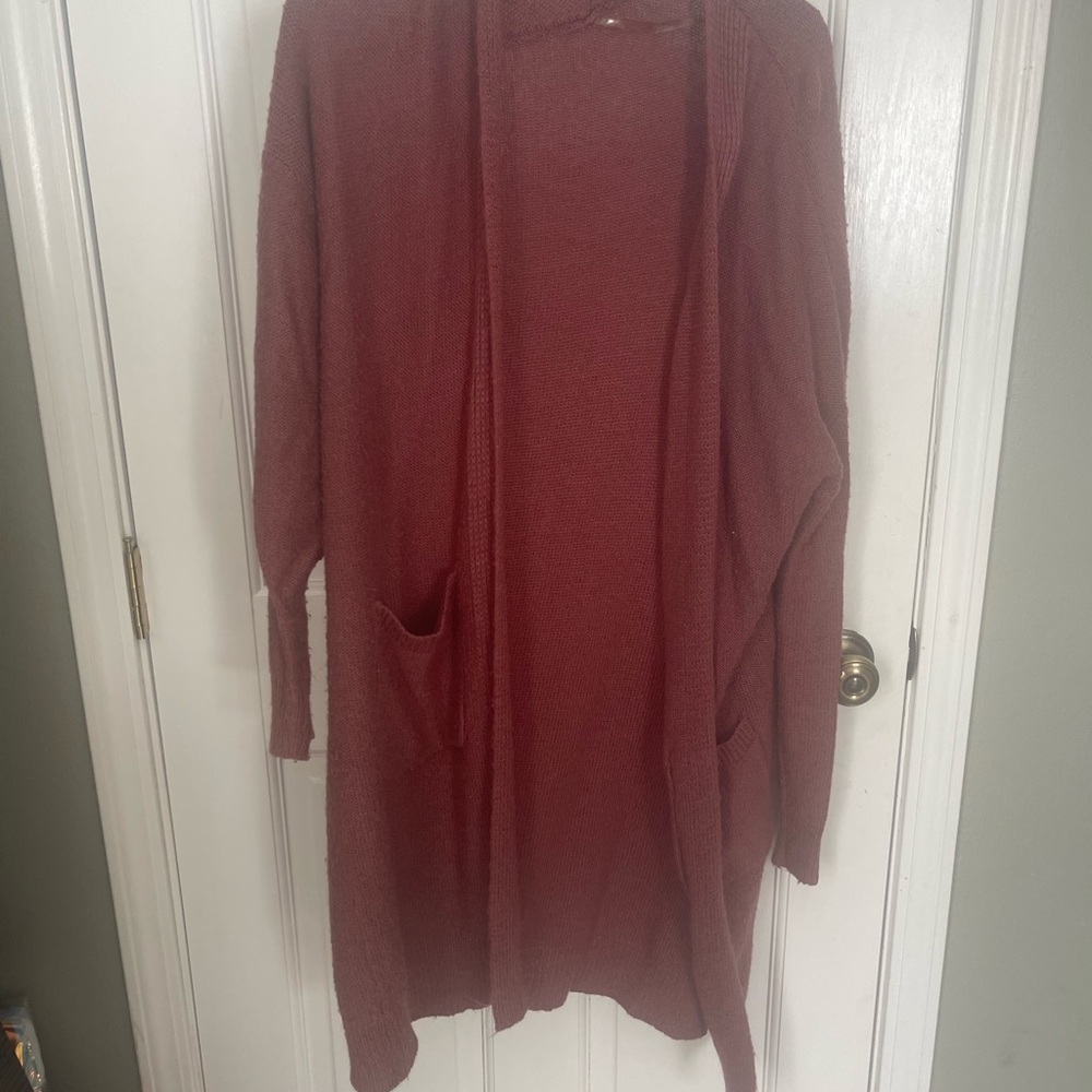 Women's Open Front Cardigan Sweater - Rose